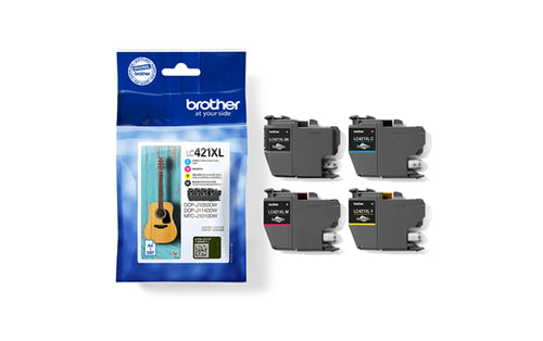 Brother LC-421XLVAL PagePack 4 pc(s) Original High (XL) Yield Black, Cyan, Magenta, Yellow Brother LC-421XLVAL PagePack 4 pc(s) Original High (XL) Yield Black, Cyan, Magenta, Yellow